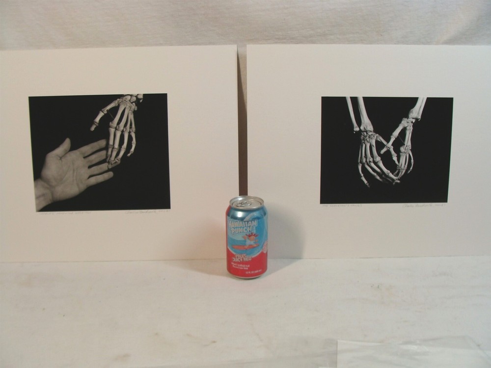 2 Original 2007 Charles Fendrock Skeleton Hands Photograph