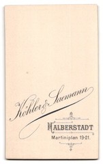 Photograph Köhler & Saemann, Halberstadt, Martiniplan 19-21, young man with we