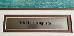 Masters Hole #13 Augusta National Matted Print Simon Smallwood 22 X 26