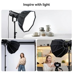 21″ Octagonal Softbox, Quick Release Parabolic Soft Box, Bowens Mount, Portable