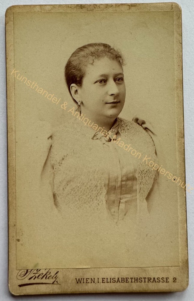 orig. CDV photo photograph old picture woman lady fashion around 1893 Vienna Szekely