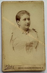 orig. CDV photo photograph old picture woman lady fashion around 1893 Vienna Szekely