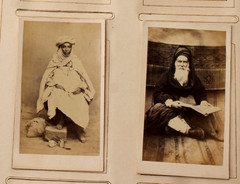 Antique Photo Album 63 Sepia Portrait Photos Women Family Rabin France 1888