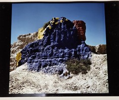 Lourdes Grobet, (Rock Formation Painted Blue/Yellow), Cibachrome Print, 1986