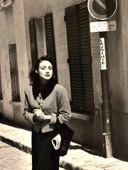 Fashionable Parisian Woman on Street Photograph-C. 1990s-Mark Bugzester