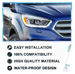 Headlight Assembly Fit for 2017 2018 2019 Ford Escape Halogen Projector Headlamp