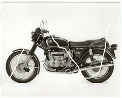 22x18cm original old archive factory photo 1975 motorcycle BMW R 90/6 disc gel photo 5