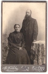 Photograph J. Fuchs, Dresden, portrait middle-class couple in contemporary class