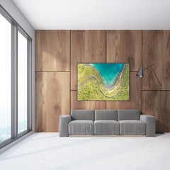 St John Beaches Aerial Photography Wall Art Decor, East End Coastline USVI