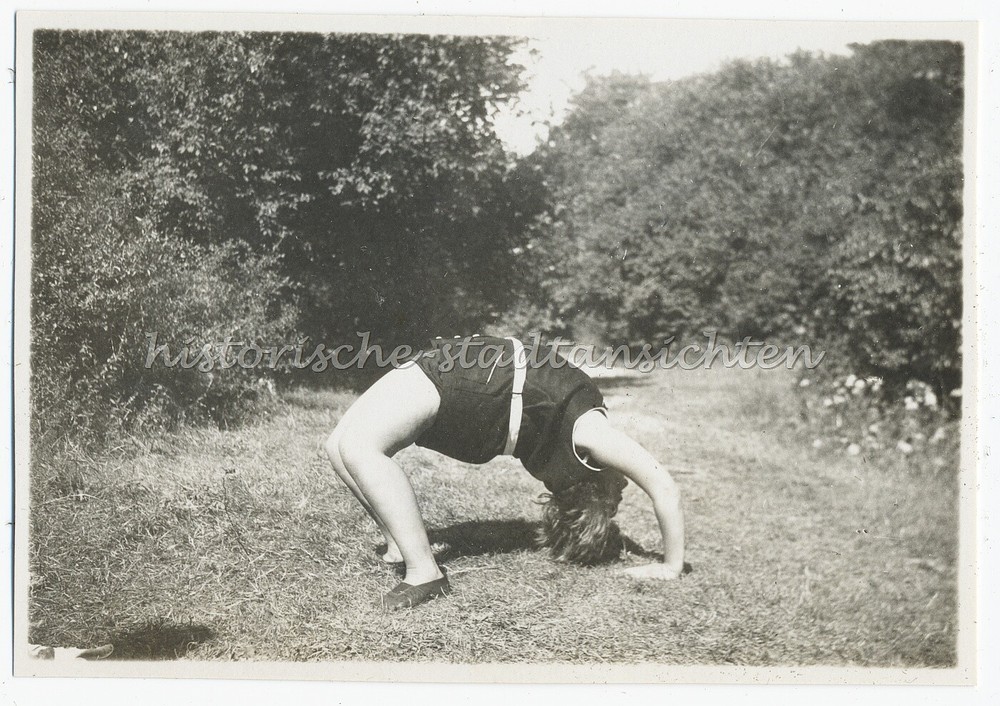 Young Woman Gymnastics in the Green 1929 – «How to Slim» – Vintage Photo 1920s