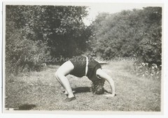 Young Woman Gymnastics in the Green 1929 – «How to Slim» – Vintage Photo 1920s