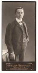 Photography Atelier Germania, Dresden, Elisenstraße 71, young man in suit