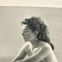 Vintage 20th Century White Black 20×30 Ballerina Art Nude Photography Print