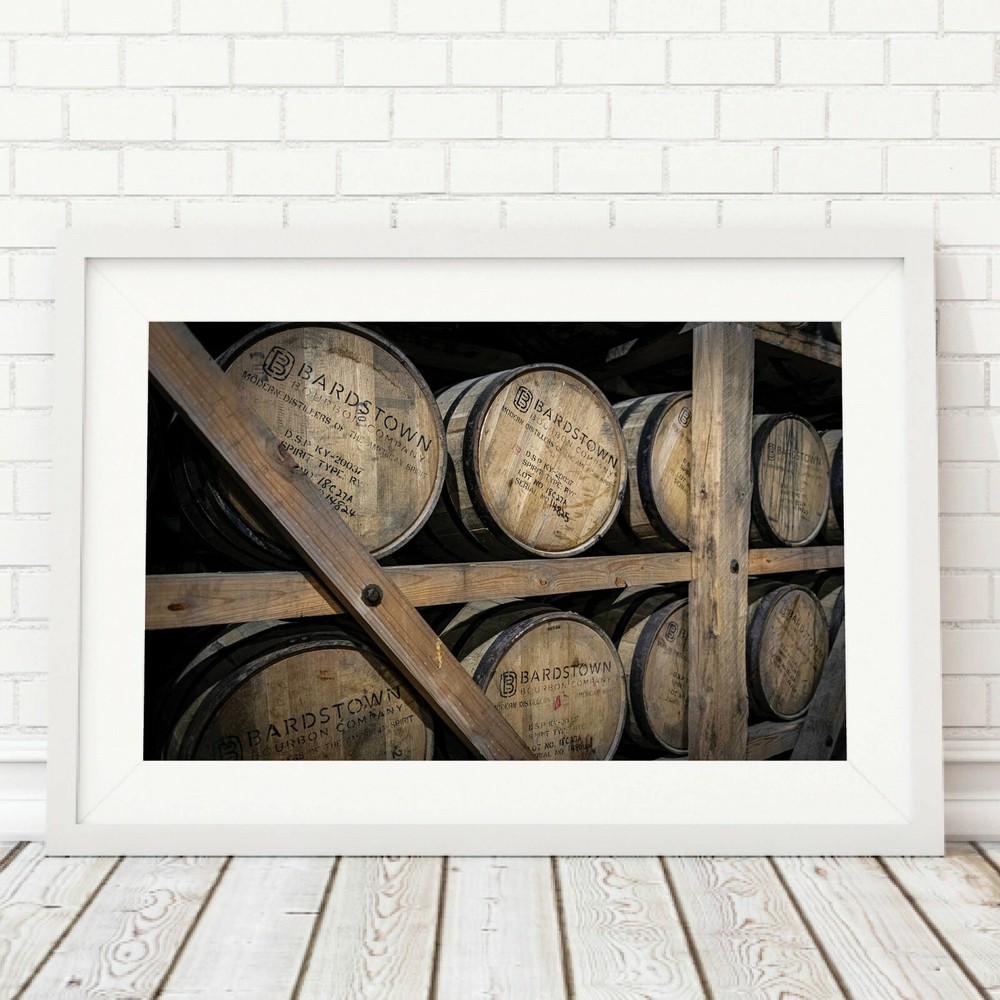 Bourbon Barrels Wall Art, Distillery Photo Print, Whiskey Art, Man Cave Decor