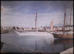 4 autochromes 9X 12 cm, Cannes / Nice circa 1910. Original Light Box