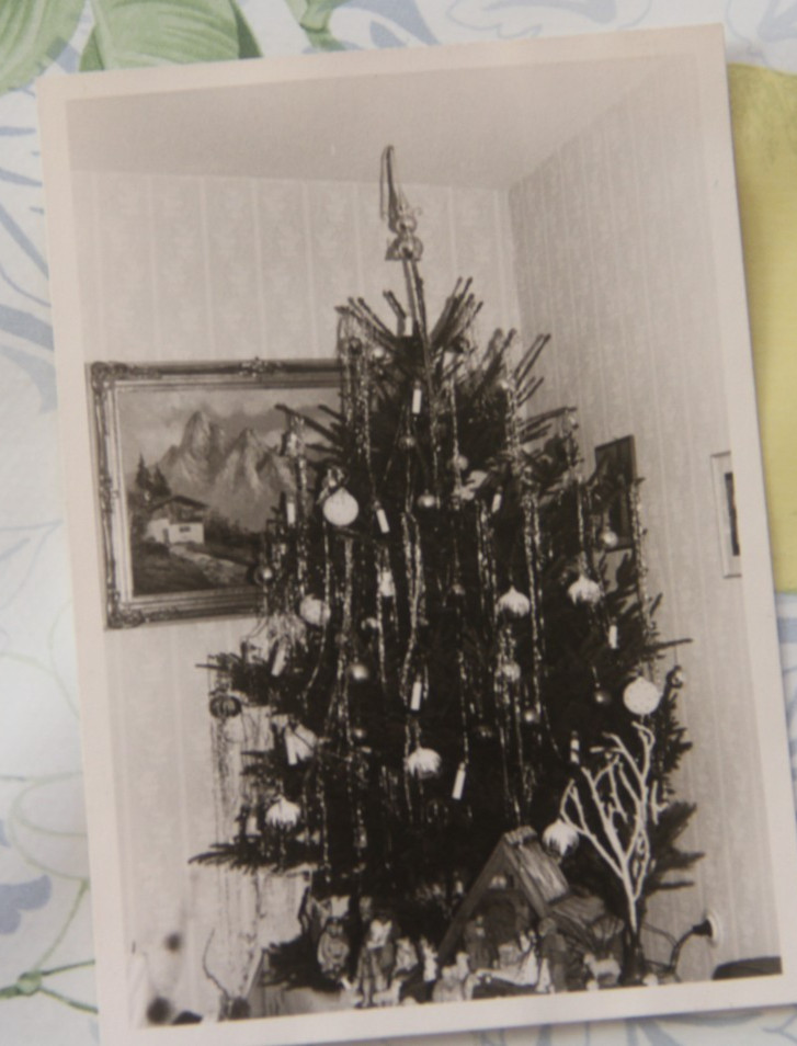 Photo 1963 Cologne Christmas Nativity Christmas Tree Picture Alps Vintage BD