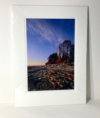 Fine Art Photograph First Light at Cana Island Lighthouse WI Signed & Matted