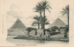 1910 Desert Cairo Egypt Great Pyramids of Giza RPPC Real Photo