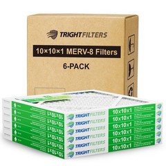 TRIGHTFILTERS 10x10x1 Air Filter 6 Pack, Durable MERV 8 Pleated Home HVAC AC …
