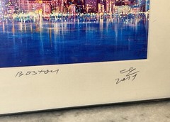 2017 Signed Fei Yang Boston Harbor Photo Photograph (5.5×7.25) 8”T 10”W Matted