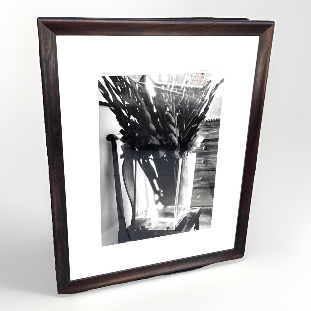 Alta Tingle Framed Flower Vase Chair, Black & White Photograph 29″ Fine Art 90s