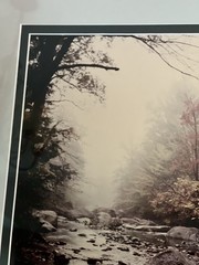 Gary Steinke Framed Photo Adirondack, Mtns New York Signed River In Fall 20 X 16