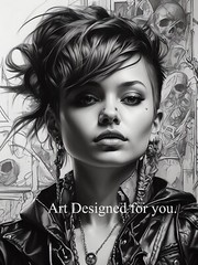 Digital Image Picture Photo Wallpaper Background Black and White Punk Rock Girl