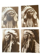 Vintage 11×14 Edward Curtis Reprint Indian Chief Joseph & Sioux Hollow Horn Bear