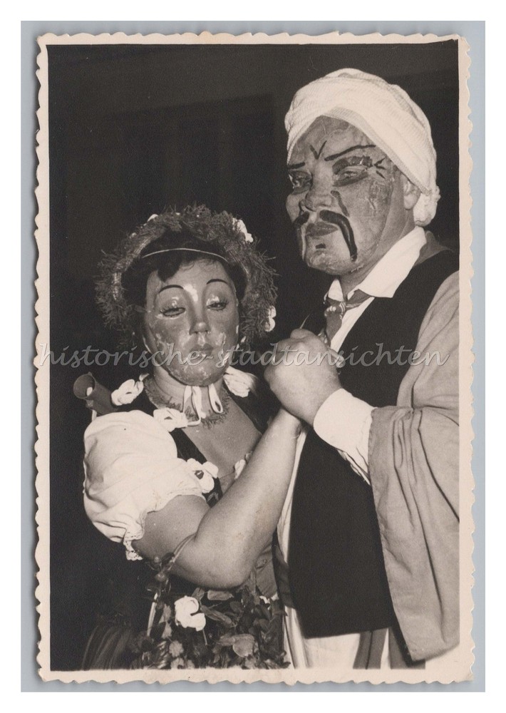 Man & Woman Wearing Face Mask Dancing 1958 – Vintage Photo 1950s