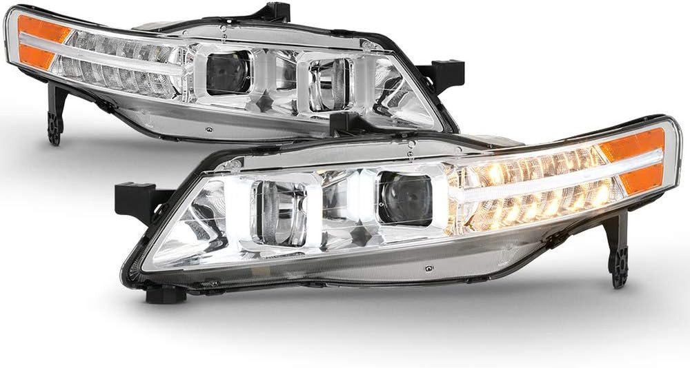 – for 2004-2008 Acura TL W/Led Signal DRL Projector Headlights Headlamps Left+Ri