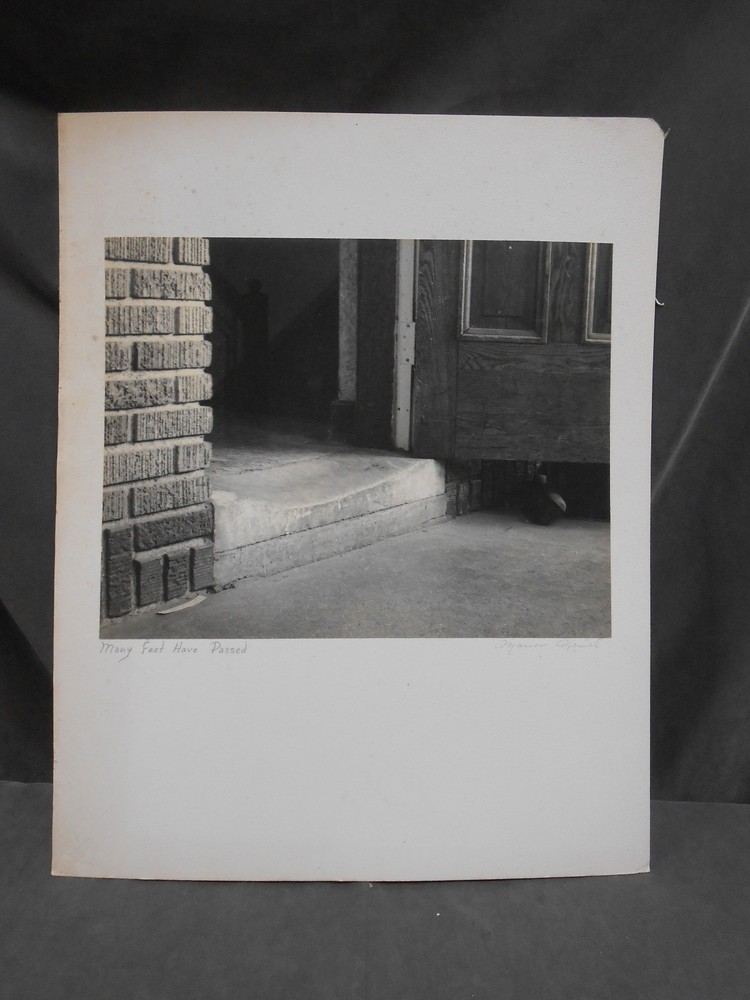 Vintage Signed «Many Feet Have Passed» Abstract Art Photograph Photo Picture