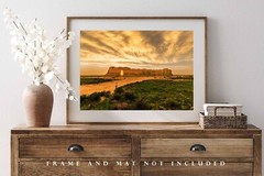 Stormy Sky at Sunset at Monument Rocks Kansas Photography Print