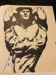 SKETCHED Black & White Photograph Of Frank Zane 1973 RARE! MR OLYMPIA