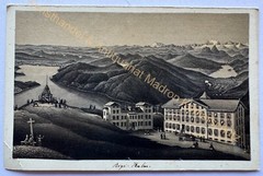 orig. CDV photo photograph lithograph 1866 Rigi Kulm central Switzerland Dikenmann