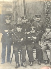 Postcard photo soldiers Dresden Hilmersdorf WWI F10