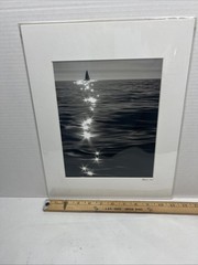 Sailboat & Sunlight Reflection Photo 8×10 Matted By William Hogan Title DIAMONDS