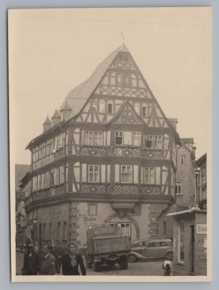 Miltenberg 1949 – Hotel Giant Truck Lorry Bakery – Vintage Photo 1940s