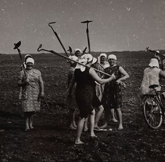 Collective Farmers, Original Vintage Photo, Ukrainian Artist Zyubritsky