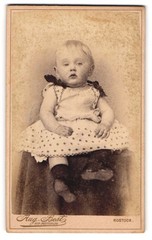 Photograph Aug. Best, Rostock, Blutstrasse 14, blonde toddler in summer dress