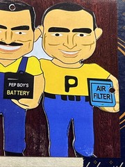 “ART PHOTOGRAPHY by Scott Mitchell” Signed “PEP BOYS” 3 Jewish Brothers REPAIR