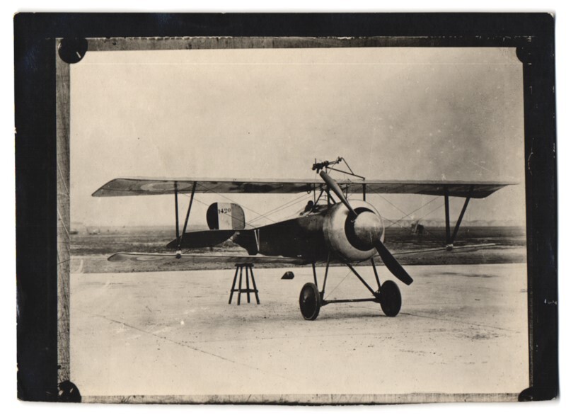 Photography WWI, French Loot Aircraft, Jasta Biplane with MG