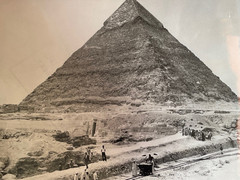 Original 1954 Photo Discovery Boat Khéops Pyramid Egypt Vintage Photo Print