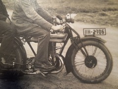 Photo photo card postcard motorcycle Triumph Nuremberg 1930s Mainleus LK Kulmbach