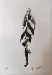 Bert Stern – Marilyn Monroe – with black/white scarf – limited & signed