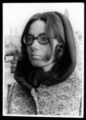Pretty woman with glasses 1973-GDR 1970s-photo 11x15cm