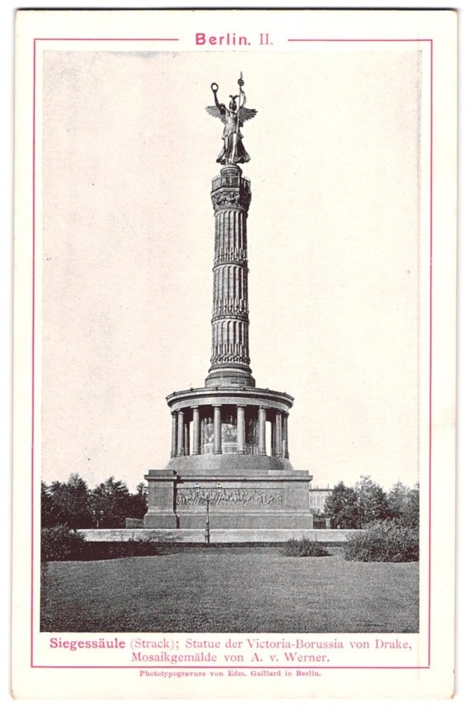 Photography / Light Print Edm. Gaillard, Berlin, view of Berlin, the Victory Column