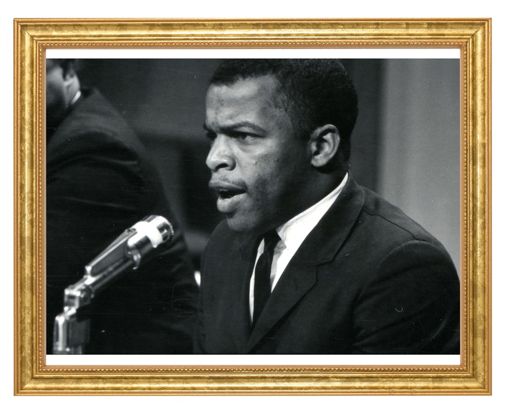 John Lewis Photograph in a Aged Gold Frame