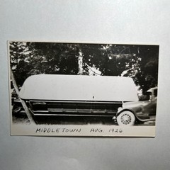 1926 VTG RPPC Middletown Covered Truck Auto Mobile New Jersey Real Photo USA ATQ