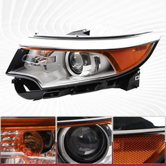 Duolctarms Halogen Headlight Headlamp Assembly Compatible for 2011-2014 Ford Edg