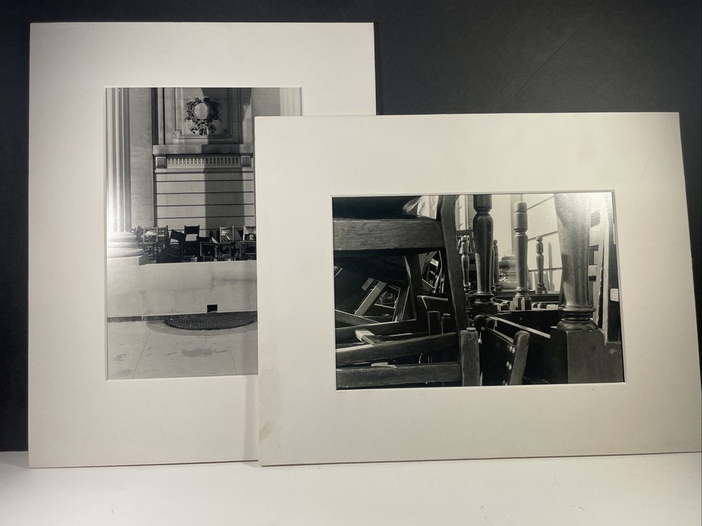 2 Black And White Art Photograph 6 1/2” X10 “Jumbled” & “Captured” Unsigned